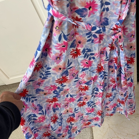 Joules Fiona Blue Posy Floral Midi Dress Size 10 - Picture 6 of 11